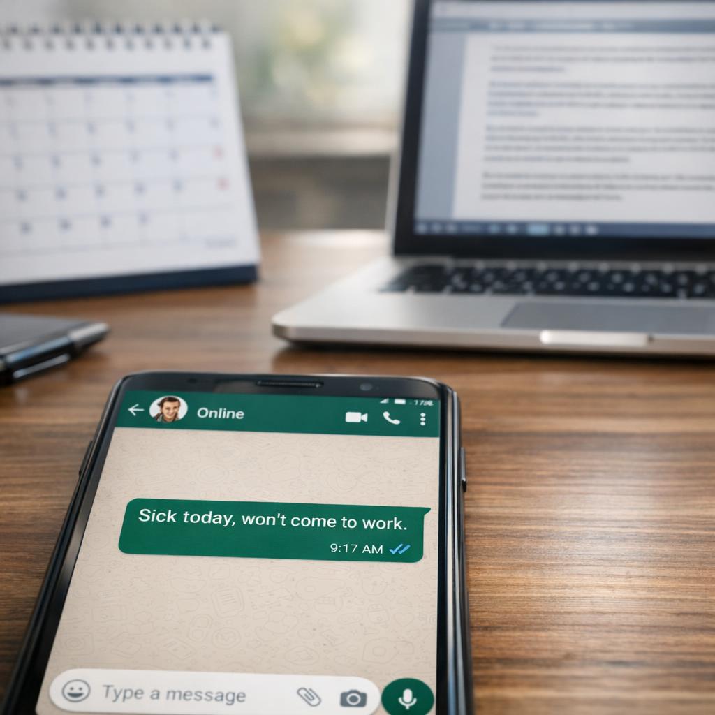 Krankmeldung per WhatsApp – zulässig oder Abmahnungsgrund?